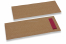 Pochettes à couverts marron sans  incision + rouge bordeaux serviette en papier | Paysdesenveloppes.fr