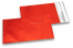 Enveloppes aluminium métallisées mat - rouge  114 x 162 mm | Paysdesenveloppes.fr