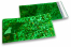 Enveloppes aluminium métallisées colorées - vert holographique 114 x 229 mm | Paysdesenveloppes.fr