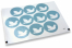 Pastilles adhésives thème baptême - bleu avec colombe blanche | Paysdesenveloppes.fr