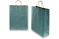 Sacs papier kraft avec anses rondes - bleu pétrole métallisé, 320 x 120 x 410 mm, 100 gr | Paysdesenveloppes.fr