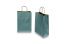 Sacs papier kraft avec anses rondes - bleu pétrole métallisé, 220 x 100 x 310 mm, 90 gr | Paysdesenveloppes.fr