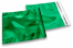 Enveloppes aluminium métallisées colorées - vert 220 x 220 mm | Paysdesenveloppes.fr