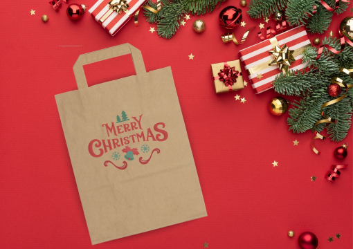  Sacs papier kraft avec anses plates | Paysdesenveloppes.fr