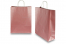 Sacs papier kraft avec anses rondes - rose métallisé, 320 x 120 x 410 mm, 100 gr | Paysdesenveloppes.fr
