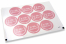 Pastilles adhésives thème baptême - il mio battesimo rose avec la guirlande blanc | Paysdesenveloppes.fr