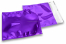 Enveloppes aluminium métallisées colorées - violet  165 x 165 mm | Paysdesenveloppes.fr