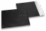 Enveloppes aluminium métallisées mat - noir 165 x 165 mm | Paysdesenveloppes.fr