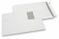 Enveloppes blanches standards, 229 x 324 mm, papier 100 gr, fenêtre à gauche 55 x 90 mm, position de la fenêtre à 20 mm du gauche et 60 mm du haut, fermeture avec bande adhésive | Paysdesenveloppes.fr
