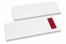 Pochettes à couverts blanc sans  incision + rouge bordeaux serviette en papier | Paysdesenveloppes.fr