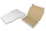 Boîte postale pliante extra-plate avec bande adhésive - 310 x 220 x 25 mm (A4), blanc | Paysdesenveloppes.fr