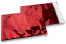 Enveloppes aluminium métallisées colorées - rouge holographique 162 x 229 mm | Paysdesenveloppes.fr