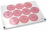 Pastilles adhésives thème amour - rose avec coeur blanc avec feuilles | Paysdesenveloppes.fr