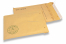 Enveloppes à bulles marron pour Noël - Bonhomme de neige vert | Paysdesenveloppes.fr