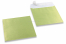 Enveloppes de couleurs nacrées - Vert lime, 170 x 170 mm | Paysdesenveloppes.fr