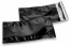 Enveloppes aluminium métallisées colorées - noir 114 x 229 mm | Paysdesenveloppes.fr