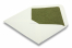 Enveloppes doublées blanc ivoire - doublure vert | Paysdesenveloppes.fr