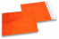 Enveloppes aluminium métallisées mat - orange 165 x 165 mm | Paysdesenveloppes.fr
