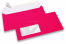 Enveloppes fluo - rose, avec fenêtre 45 x 90 mm, position de la fenêtre à 20 mm du gauche et à 15 mm du bas | Paysdesenveloppes.fr