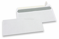 lot de 50 petites enveloppes courrier DL- papier velin blanc 80g format 110  x 220 mm une enveloppe blanche avec fermeture bande adhésive autocollante
