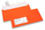 Enveloppes fluo - orange, avec fenêtre 45 x 90 mm, position de la fenêtre à 20 mm du gauche et à 15 mm du bas | Paysdesenveloppes.fr