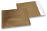 Enveloppes aluminium métallisées mat - bronze 165 x 165 mm | Paysdesenveloppes.fr
