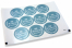 Pastilles adhésives thème communion - mi primera comunión bleu avec la guirlande blanche | Paysdesenveloppes.fr