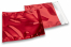 Enveloppes aluminium métallisées colorées - rouge 220 x 220 mm | Paysdesenveloppes.fr