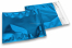 Enveloppes aluminium métallisées colorées - bleu 165 x 165 mm | Paysdesenveloppes.fr
