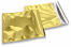 Enveloppes aluminium métallisées colorées - or 165 x 165 mm | Paysdesenveloppes.fr