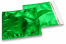 Enveloppes aluminium métallisées colorées - vert holographique 220 x 220 mm | Paysdesenveloppes.fr