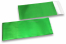 Enveloppes aluminium métallisées mat - vert 110 x 220 mm | Paysdesenveloppes.fr