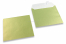 Enveloppes de couleurs nacrées - Vert lime, 155 x 155 mm | Paysdesenveloppes.fr