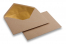 Enveloppes doublées papier kraft - 114 x 162 mm (C 6) Or | Paysdesenveloppes.fr