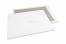 Enveloppes dos carton - 450 x 600 mm, recto kraft blanc 120 gr, dos duplex gris 700 gr, non gommé / sans fermeture adhésive | Paysdesenveloppes.fr