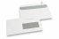 Enveloppes pour imprimante laser, 110 x 220 mm (DL), fenêtre à droite 40 x 110 mm, position de la fenêtre à 15 mm du droit et à 20 mm du bas  | Paysdesenveloppes.fr
