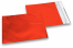 Enveloppes aluminium métallisées mat - rouge 165 x 165 mm | Paysdesenveloppes.fr