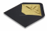 Enveloppes doublées noir - doublure or | Paysdesenveloppes.fr
