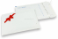 Enveloppes à bulles blanches pour Noël - noeud de Noël | Paysdesenveloppes.fr