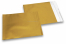 Enveloppes aluminium métallisées mat - or 165 x 165 mm | Paysdesenveloppes.fr