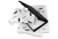 Boîte postale pliante noire extra-plate - exemple avec papier de soie | Paysdesenveloppes.fr