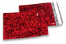 Enveloppes aluminium métallisées colorées - rouge holographique 114 x 162 mm | Paysdesenveloppes.fr