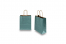 Sacs papier kraft avec anses rondes - bleu pétrole métallisé, 180 x 80 x 220 mm, 90 gr | Paysdesenveloppes.fr