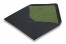 Enveloppes doublées noir - doublure vert | Paysdesenveloppes.fr