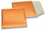 Enveloppes à bulles ECO métallique - orange 165 x 165 mm | Paysdesenveloppes.fr
