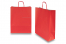 Sacs papier kraft avec anses rondes - rouge vif, 320 x 120 x 410 mm, 100 gr | Paysdesenveloppes.fr