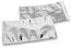 Enveloppes aluminium métallisées colorées - argent 114 x 229 mm | Paysdesenveloppes.fr