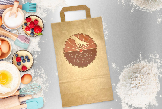  Sacs papier kraft avec anses plates | Paysdesenveloppes.fr