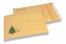 Enveloppes à bulles marron pour Noël - Sapin de Noël vert | Paysdesenveloppes.fr
