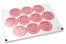 Pastilles adhésives thème communion - la mia prima comunione rose avec la guirlande blanche | Paysdesenveloppes.fr